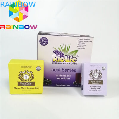 Purple flat recyclable wax coating paper kraft corrugated paper box flute cardboard mailer box food grade coffee tea pac