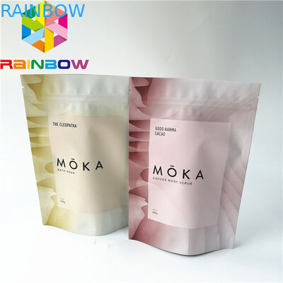 Sea Salt Packaging Stand Up Zipper Pouch Bags , Stand Up Coffee Bag 9 Colors