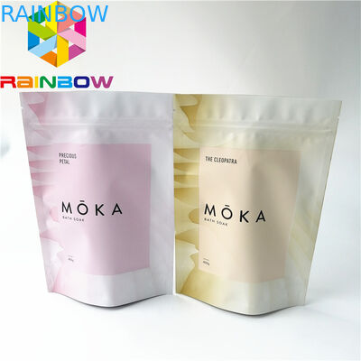 Sea Salt Packaging Stand Up Zipper Pouch Bags , Stand Up Coffee Bag 9 Colors