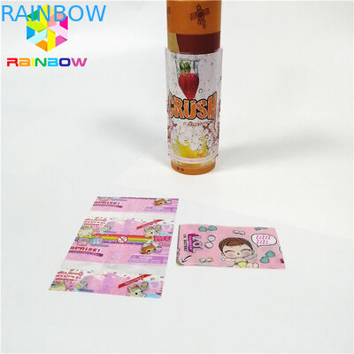 Pink Adhesive Stickersshrink Wrap Sleeves PVC Material Custom Printed For Bottle Box