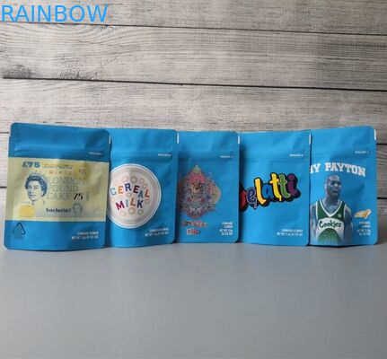 3.5 Grams Cookies Herbal Incense Packaging Smell Proof Stand Up Zipper Weed Bags