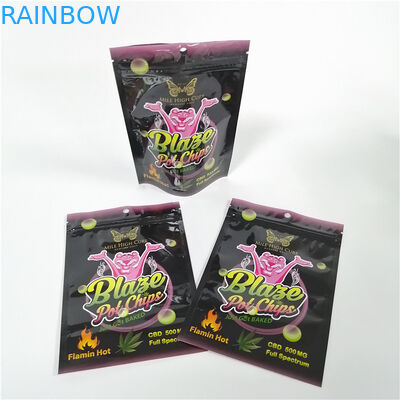 Customized Digital Print Herbal Incense Packaging Stand Up Pouch Foil Snack Bag