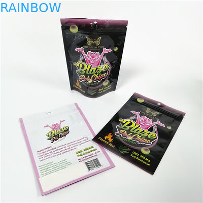 Mylar CBD Customized Stand Up Pouch Mini Food Metalized k Bag 3.5g 7g