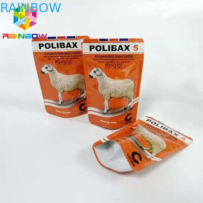 Bottom Gusset Aluminium Foil Pouch  , Dog Food Packaging Resealable Animal Feed Bags