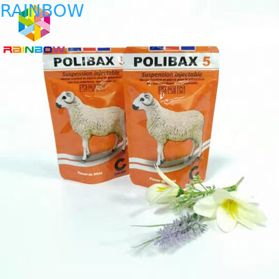 Plastic Stand Up Foil Pouch Packaging Animal Feed Bags Zipper Top With Window