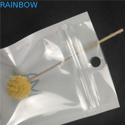 Transparent Front Glossy Shiny Plastic Zipper Pouches Necklace Jewellery Packing