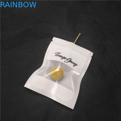 Transparent Front Glossy Shiny Plastic Zipper Pouches Necklace Jewellery Packing