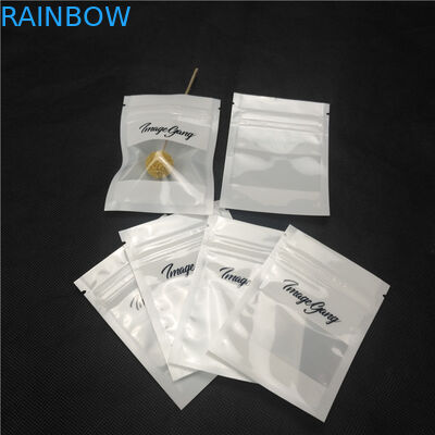 Transparent Front Glossy Shiny Plastic Zipper Pouches Necklace Jewellery Packing