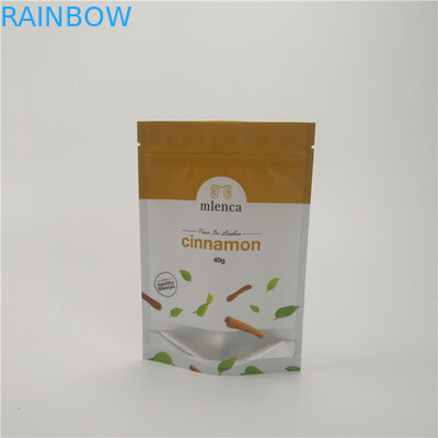 40g Cinnamon Stand Up k Food Packaging Bags Transparent Window PET/PE Material