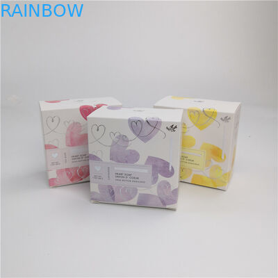 Foldable Display Paper Box Packaging White Cardboard For Cosmetic / Soap / Food Cookies Gift