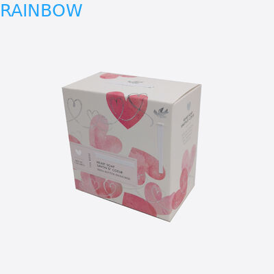 Foldable Display Paper Box Packaging White Cardboard For Cosmetic / Soap / Food Cookies Gift