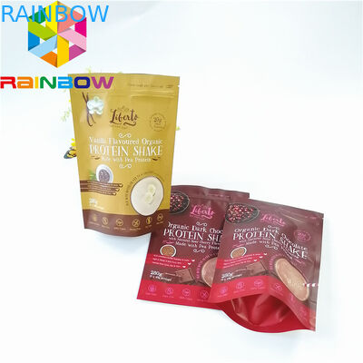 Mylar Stand Up Zipper Pouch Bags Dessert Tea Coffee Packing Smell Proof Recyclable