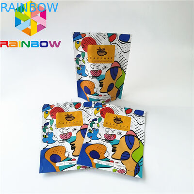 Stand Up k Plastic Pouches Packaging , Reusable Aluminum Foil Coffee Bag