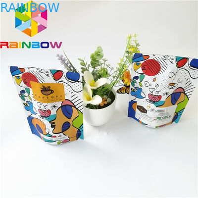 Stand Up k Plastic Pouches Packaging , Reusable Aluminum Foil Coffee Bag