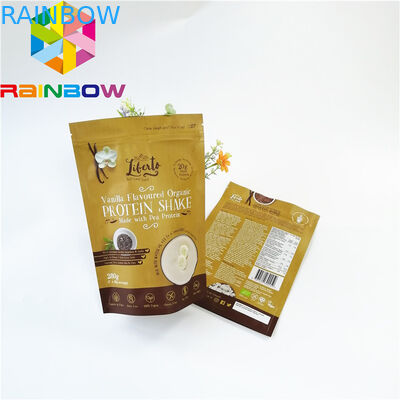 Reusable Dried Food Packaging Bag Three Side Heat Seal Pouch Glossy Surface Printing