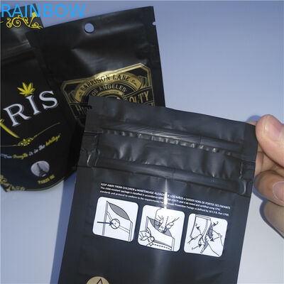 Smell Proof Herbal Incense Packaging Bag Childproof Zipper Top Small Size