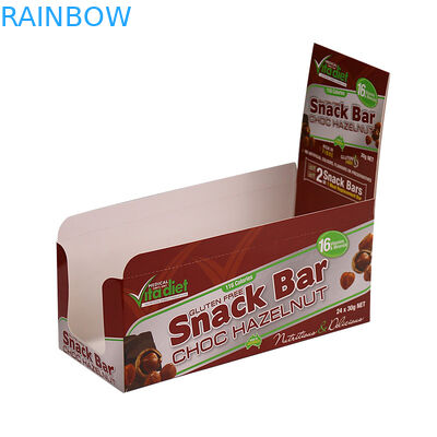 Cheap Custom Retail Logo Printed foldable Corrugated Cardboard Counter Display Box For Snack Bar Packaging