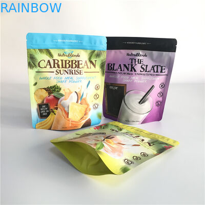 Customized Printed Tea Bags Packaging Standup Pouch Biodegradable Zipper Top Sealing