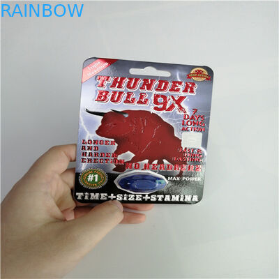 Rhino 7 3D Blister Card Packaging Mens Sexual Supplements For Boosting Libido