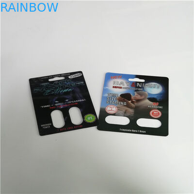 Rhino 7 3D Blister Card Packaging Mens Sexual Supplements For Boosting Libido