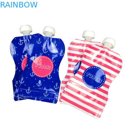 Reusable Baby Food Spout Pouch Packaging Laminated Material CMYK Color For Beverages