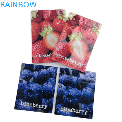 Fruit Flavour THC Gummies Plastic Pouches Packaging Flat Bag With Childproof Ziper