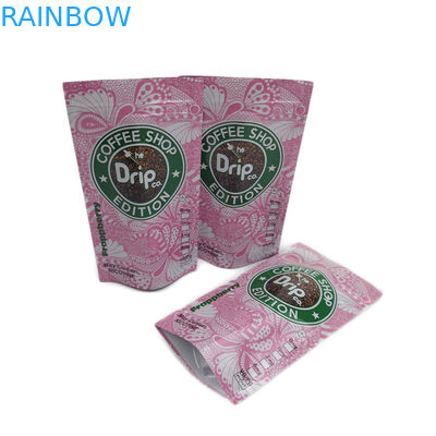 Drip Coffee Packaging Custom Printed Zipper Stand Up Pouch Smell Proof Eco Friendly