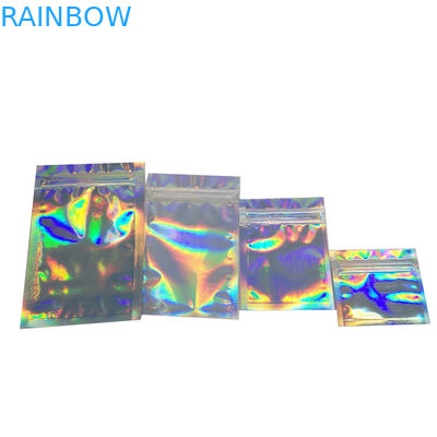 Resealable Holographic Printing Laser Film Bag k Pouch For Cosmetic Sample