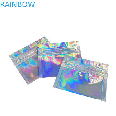Resealable Holographic Printing Laser Film Bag k Pouch For Cosmetic Sample