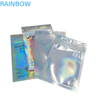 Resealable Holographic Printing Laser Film Bag k Pouch For Cosmetic Sample