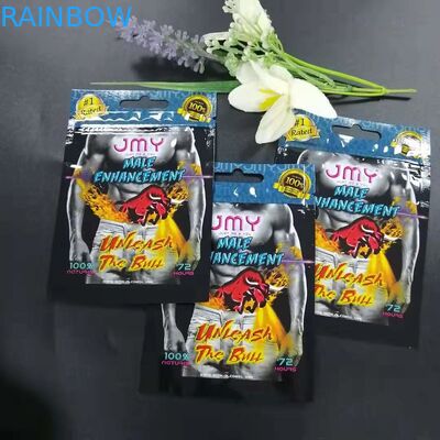 Sexual Pills Herbal Incense Packaging Bags Stand Up Pouch Moisture Proof With Window