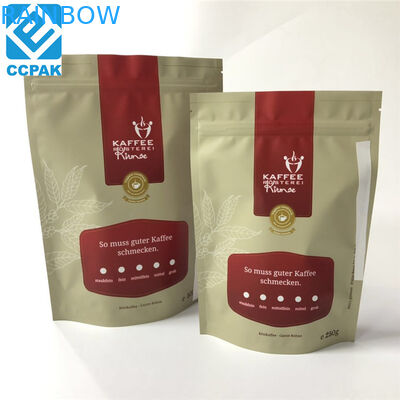 Aluminum Foil Snack Bag Packaging Coffee Paper Bags Matt Finish Surface For Tea