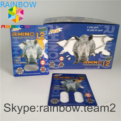 Male Sexual Enhancement Blister Pack Packaging 350g 400g Paper Display Boxes For Capsule