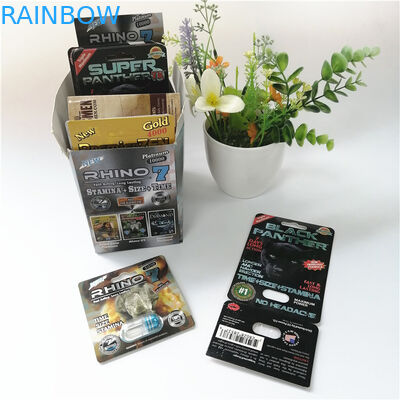 Male Sexual Enhancement Blister Pack Packaging 350g 400g Paper Display Boxes For Capsule