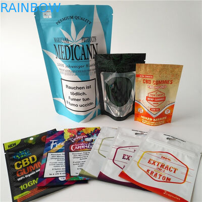 Custom Printed Child Proof k Mylar Bag Gummies Pouch Kratom Pill Sachet