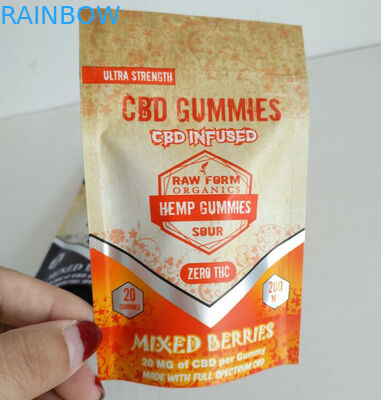 Digital Printing Airtight  Zip Lock Bags Aluminum Foil CBD Gummy Small Pouches