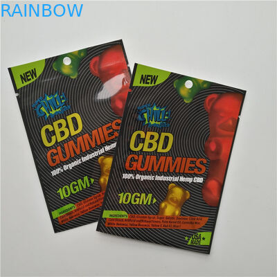 Digital Printing Airtight  Zip Lock Bags Aluminum Foil CBD Gummy Small Pouches