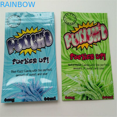 Digital Printing Airtight  Zip Lock Bags Aluminum Foil CBD Gummy Small Pouches