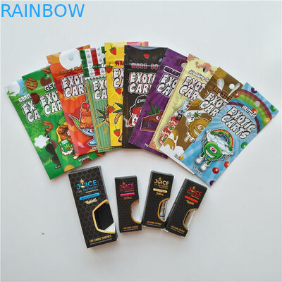 Vape Cartridge Aluminum Foil Packaging Bags Exotic Cart Pouch Custom Logo