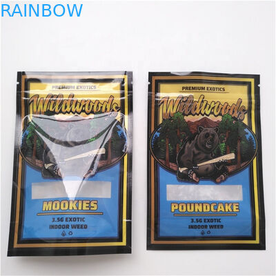 Edibles Herbal Incense Bags Medical Marijuana Package 4x6 Inches With Clear Window