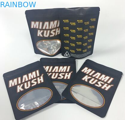 Edibles Herbal Incense Bags Medical Marijuana Package 4x6 Inches With Clear Window