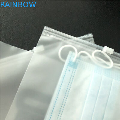 Disposable Mask Packaging Heat Seal Bags Zipper Top Gravure Printing With Window