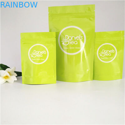 Matt Surface Plastic Pouches Packaging , Aluminum Foil Tea Packaging Bag Customized
