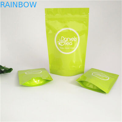 Matt Surface Plastic Pouches Packaging , Aluminum Foil Tea Packaging Bag Customized