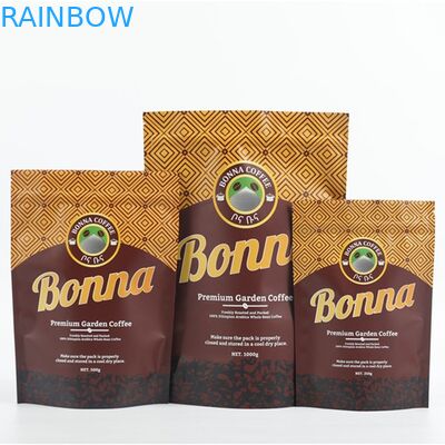 Biodegradable Stand Up Coffee Pouches Slimming Matcha Green Tea Bags Gravure Printing