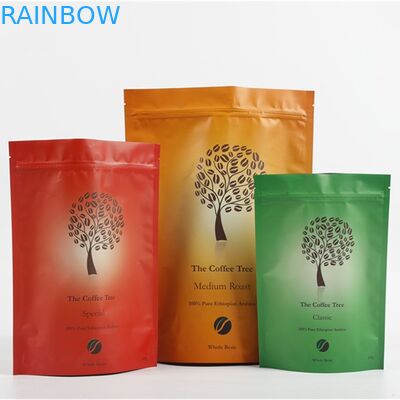 Biodegradable Stand Up Coffee Pouches Slimming Matcha Green Tea Bags Gravure Printing
