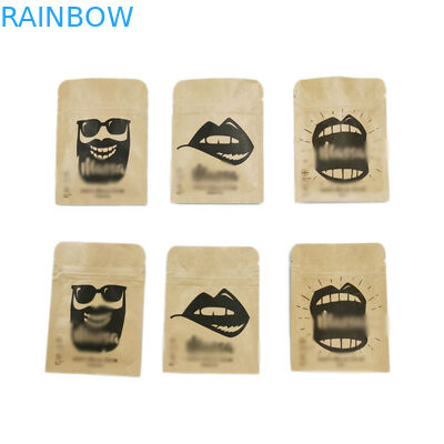 Food Packaging Stand Up Zipper Pouch Recycled Plastic Bag  For Nuts