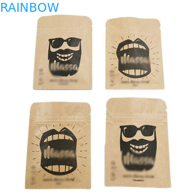 Food Packaging Stand Up Zipper Pouch Recycled Plastic Bag  For Nuts