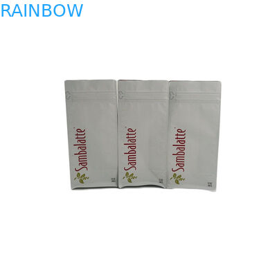 Double  Mylar Bottom Gusset Bags Biodegradeble Plastic Packaging With Valve