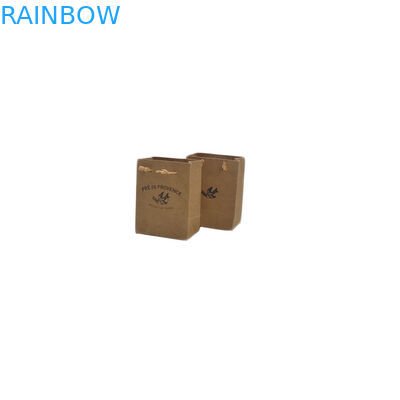 Recyclable Brown Kraft Paper Bag 120-180 Micron Thickness With Logo Customized
